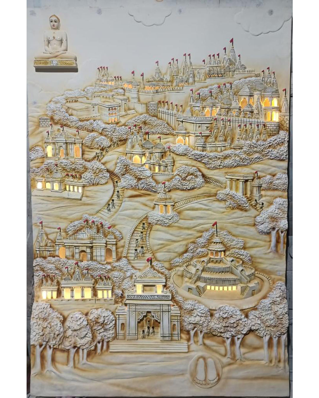 Riddhi Siddhi Art Creations - Detailed Steps and Devotees Girnar Story Mural